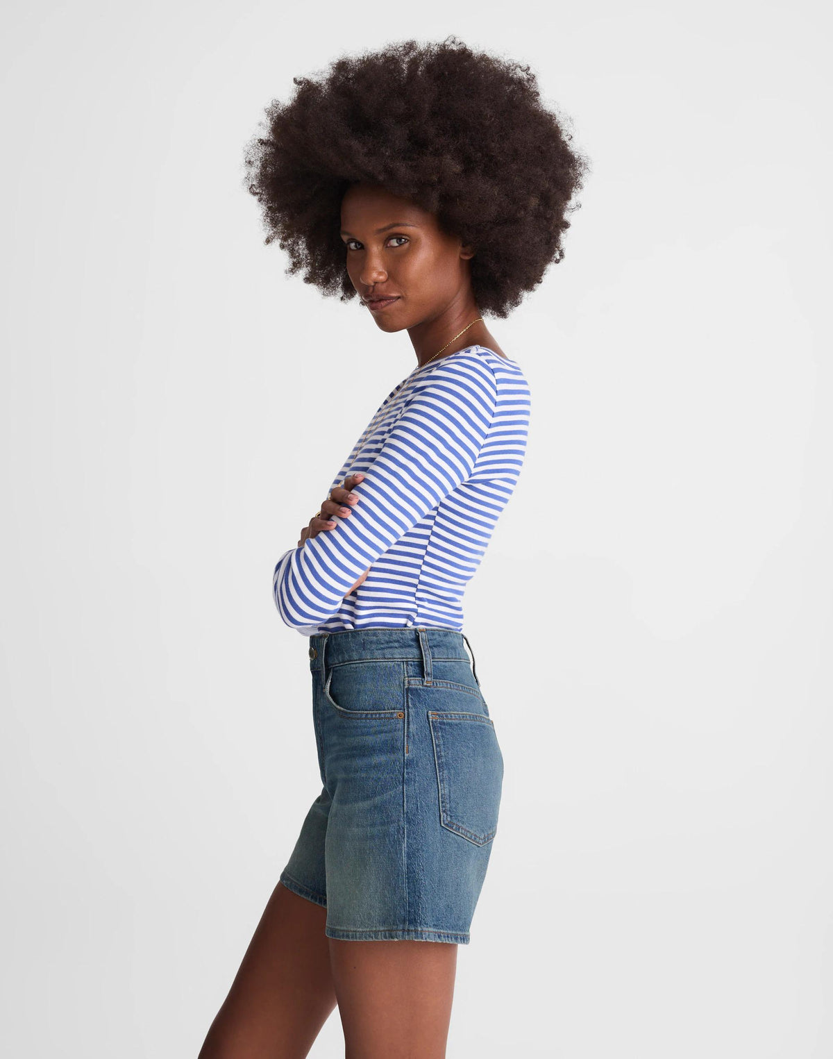 Madewell The Perfect Vintage Mid-Length Jean Short Irmo Wash