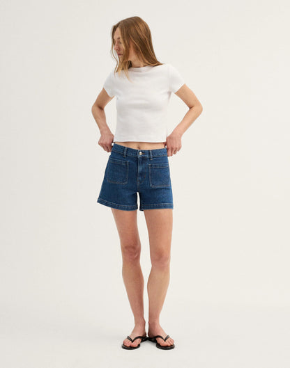 Madewell The Emmy Denim Short Marina Blue