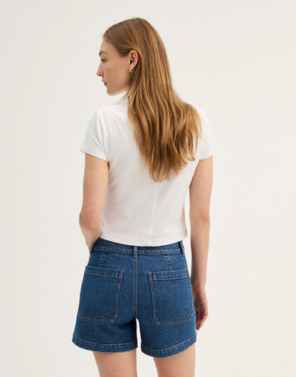 Madewell The Emmy Denim Short Marina Blue