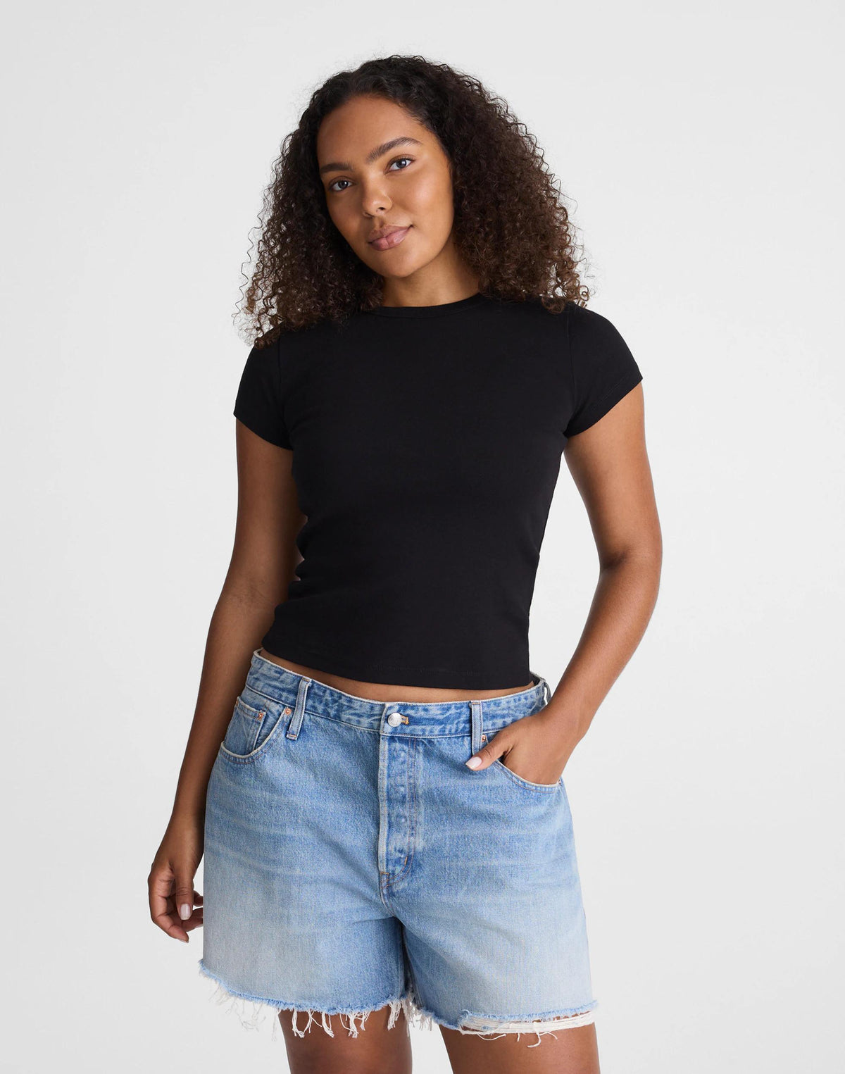 Madewell The Curvy Essex Short Faded Horizon Wash