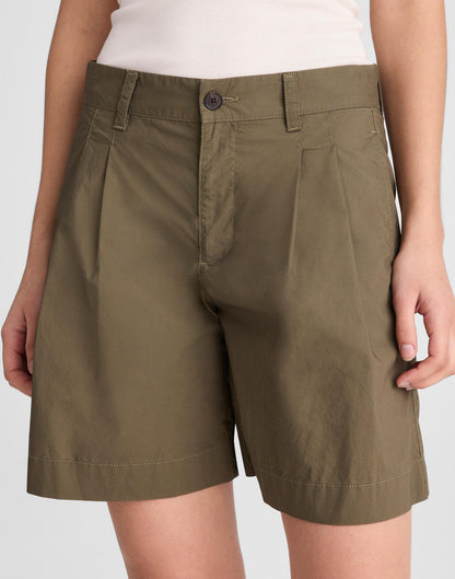 Madewell The Everyday Trouser Short in Poplin Faded Ivy