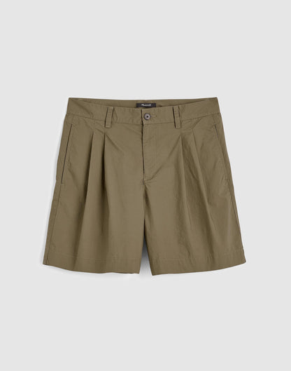 Madewell The Everyday Trouser Short in Poplin Faded Ivy