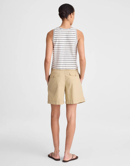 Madewell The Everyday Trouser Short in Poplin Fennel Seed
