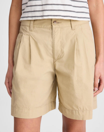 Madewell The Everyday Trouser Short in Poplin Fennel Seed