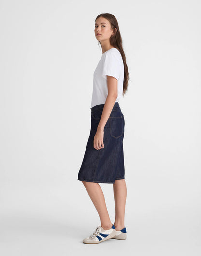 Madewell The V-Waist Bermuda Short in Airy Denim Rinse Wash