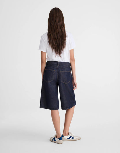 Madewell The V-Waist Bermuda Short in Airy Denim Rinse Wash