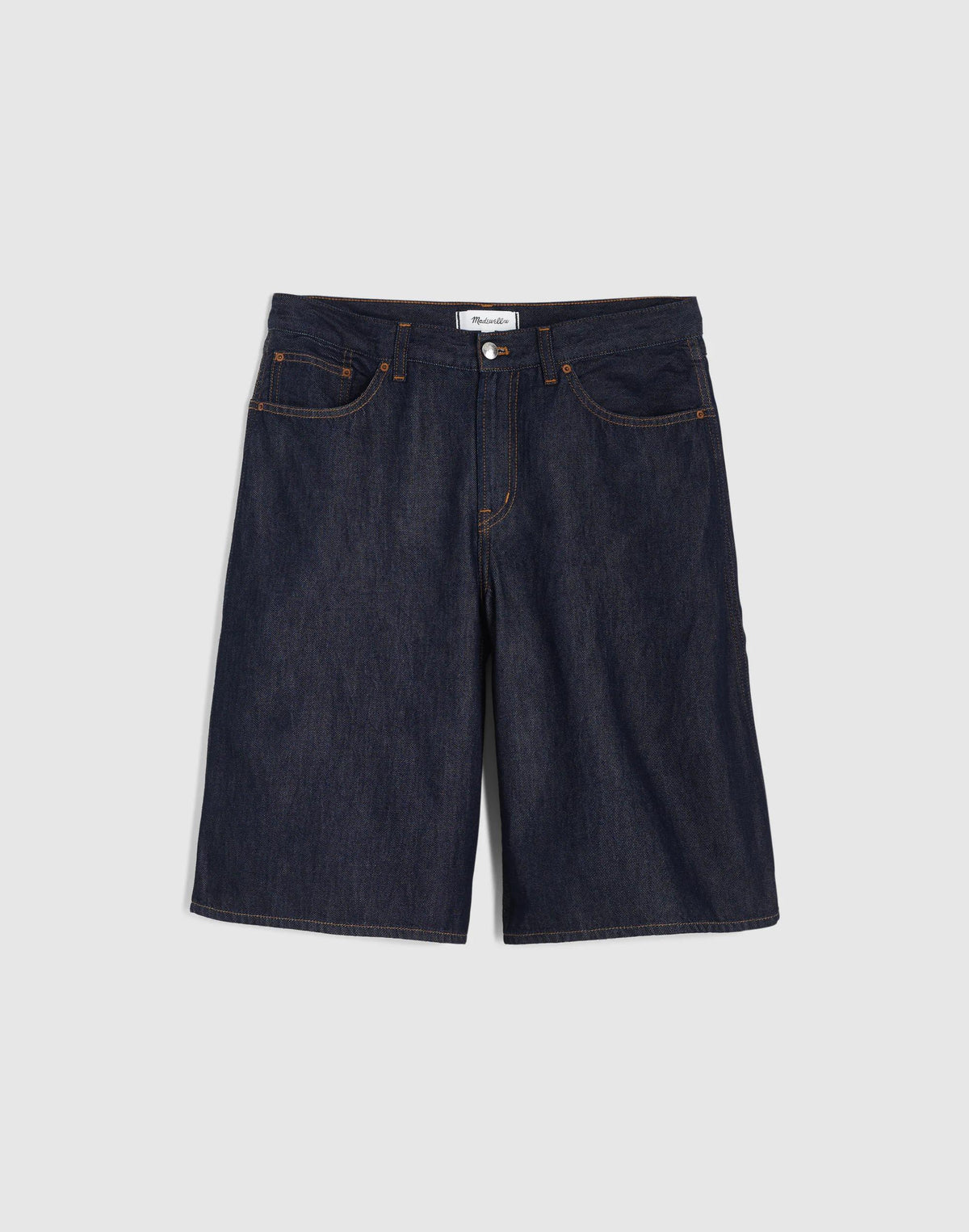 Madewell The V-Waist Bermuda Short in Airy Denim Rinse Wash