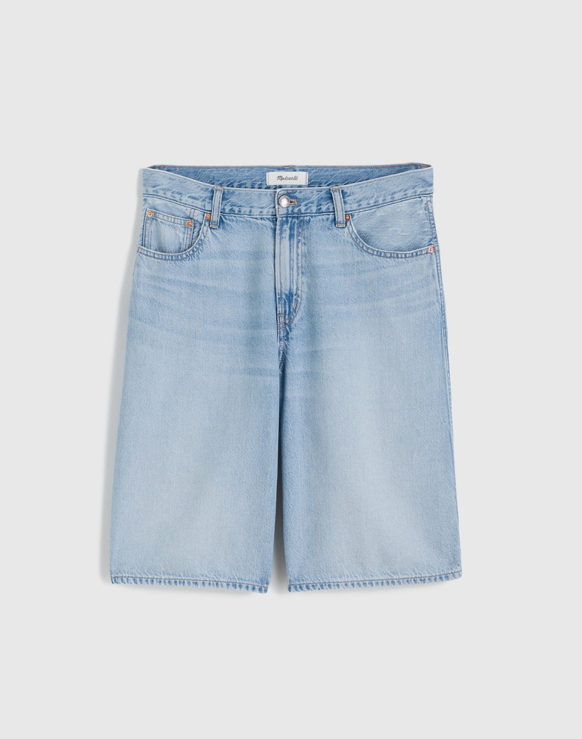 Madewell The V-Waist Bermuda Short in Airy Denim Foster Wash