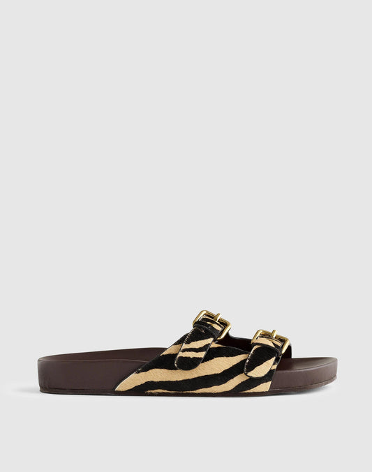 Madewell The Cambrea Double-Strap Sandal Espresso Bean Multi