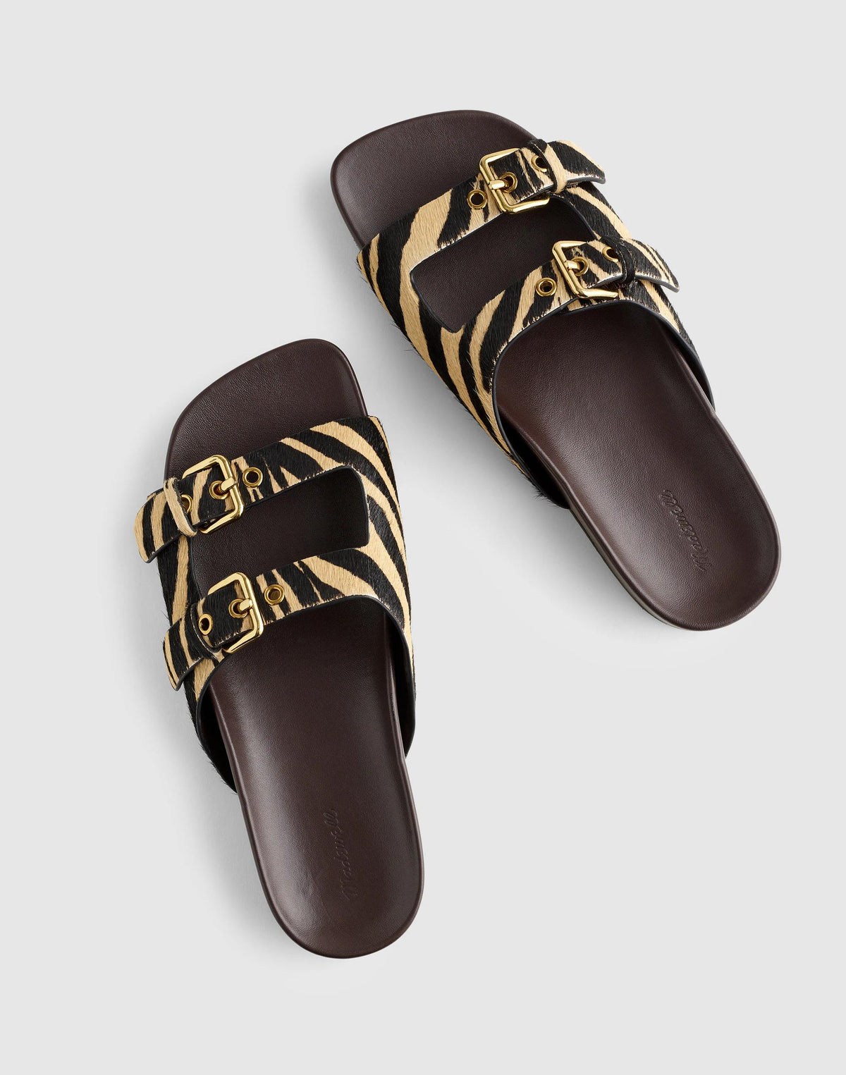 Madewell The Cambrea Double-Strap Sandal Espresso Bean Multi