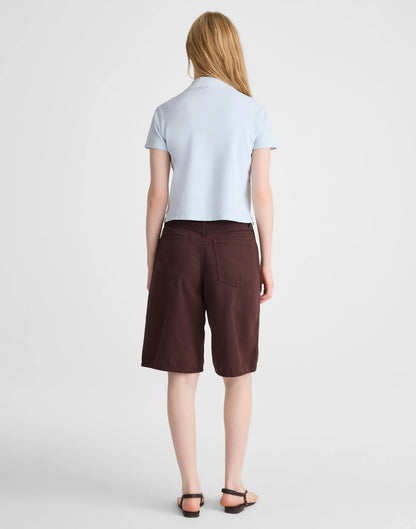 Madewell Shrunken Polo in Cotton Pique Sky Blue