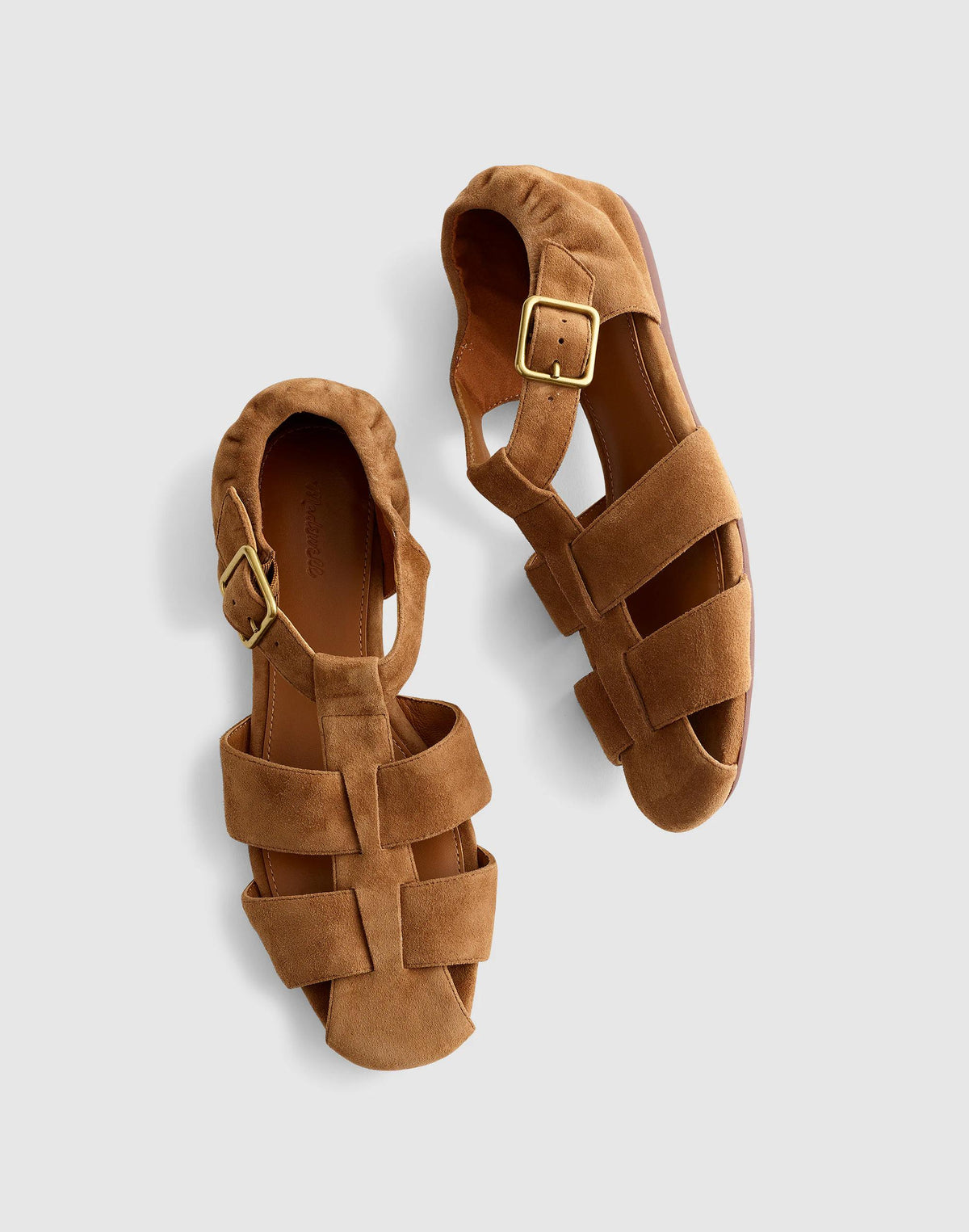 Madewell The Greta Fisherman Sandal Aged Cognac