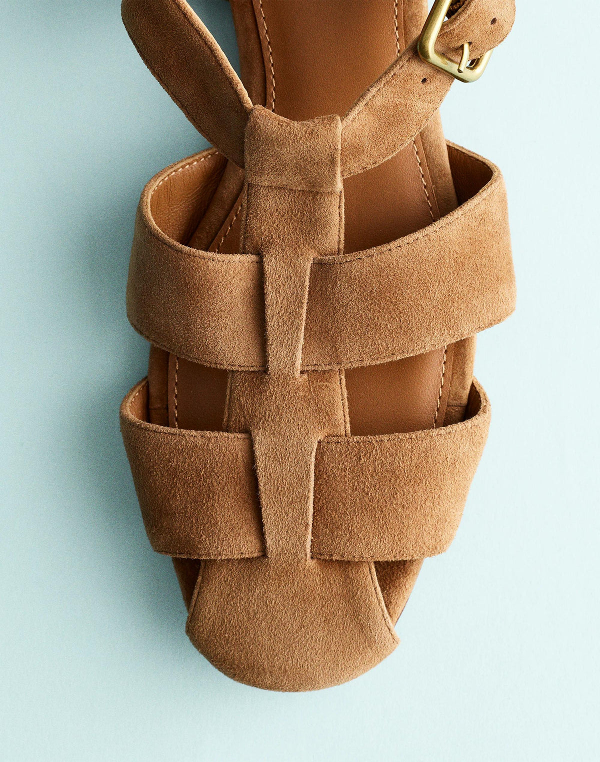 Madewell The Greta Fisherman Sandal Aged Cognac