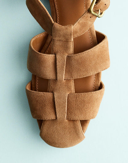 Madewell The Greta Fisherman Sandal Aged Cognac