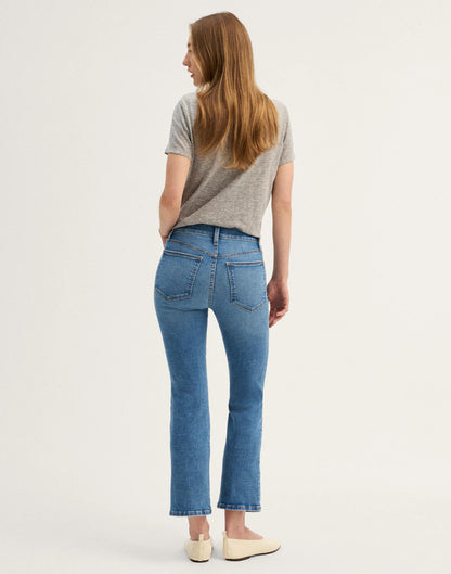 Madewell The Flare Crop Jean in Super Stretch Denim Midvale Wash