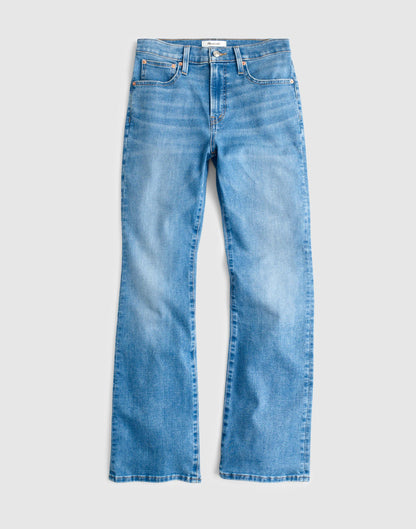 Madewell The Flare Crop Jean in Super Stretch Denim Midvale Wash