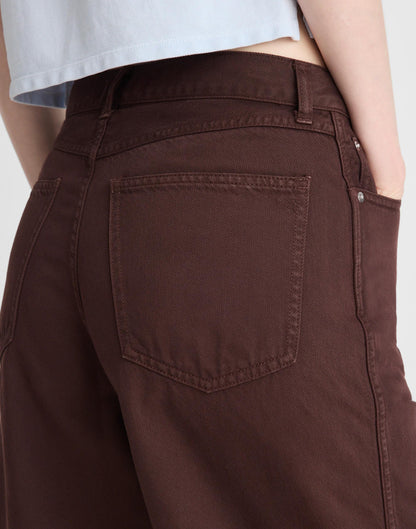Madewell The V-Waist Bermuda Short in Airy Denim Burnt Cocoa