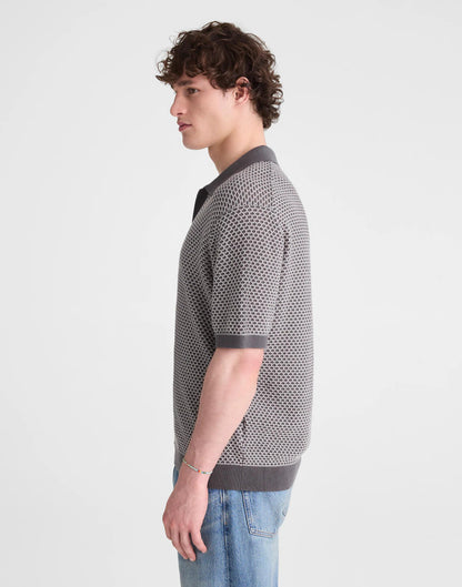 Madewell Johnny-Collar Sweater Polo Stormy Spruce