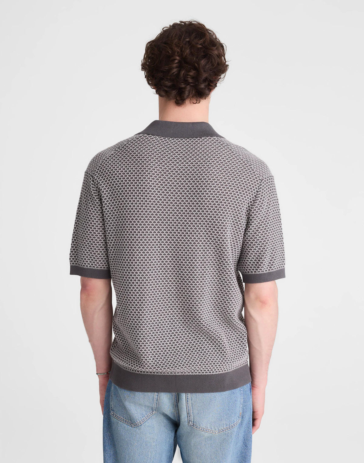 Madewell Johnny-Collar Sweater Polo Stormy Spruce