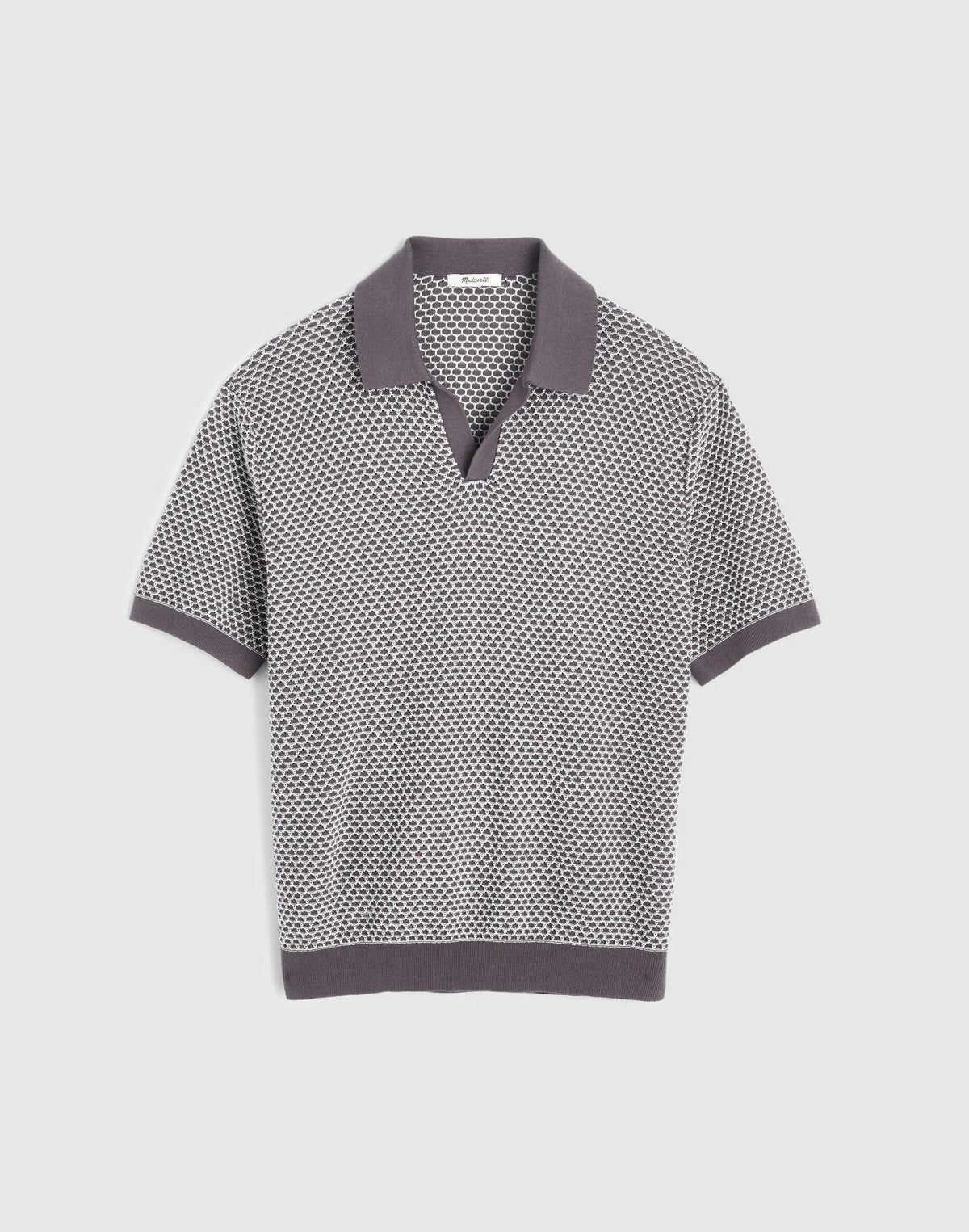 Madewell Johnny-Collar Sweater Polo Stormy Spruce