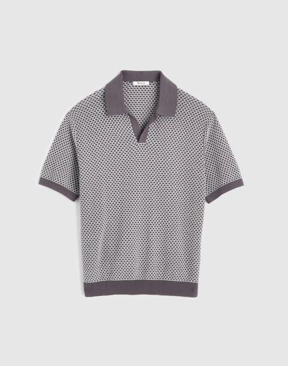 Madewell Johnny-Collar Sweater Polo Stormy Spruce