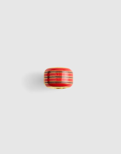 Madewell Striped Enamel Bead Clip Varsity Red