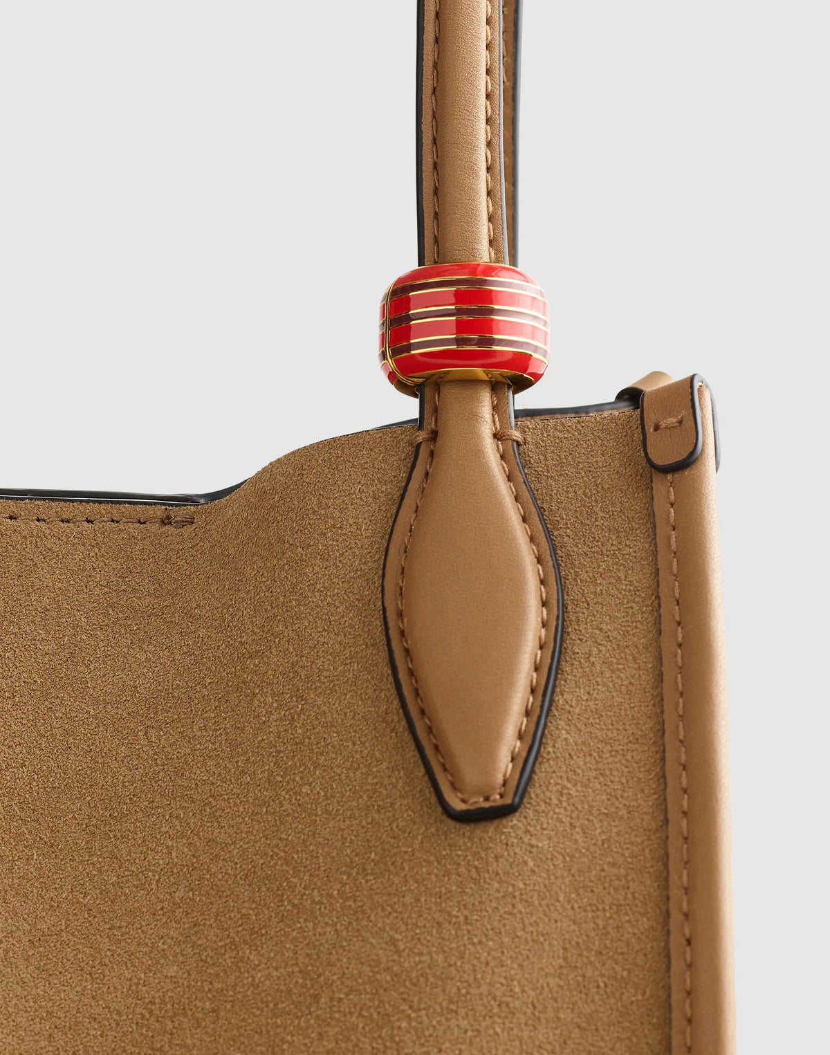 Madewell Striped Enamel Bead Clip Varsity Red