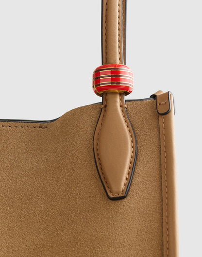 Madewell Striped Enamel Bead Clip Varsity Red