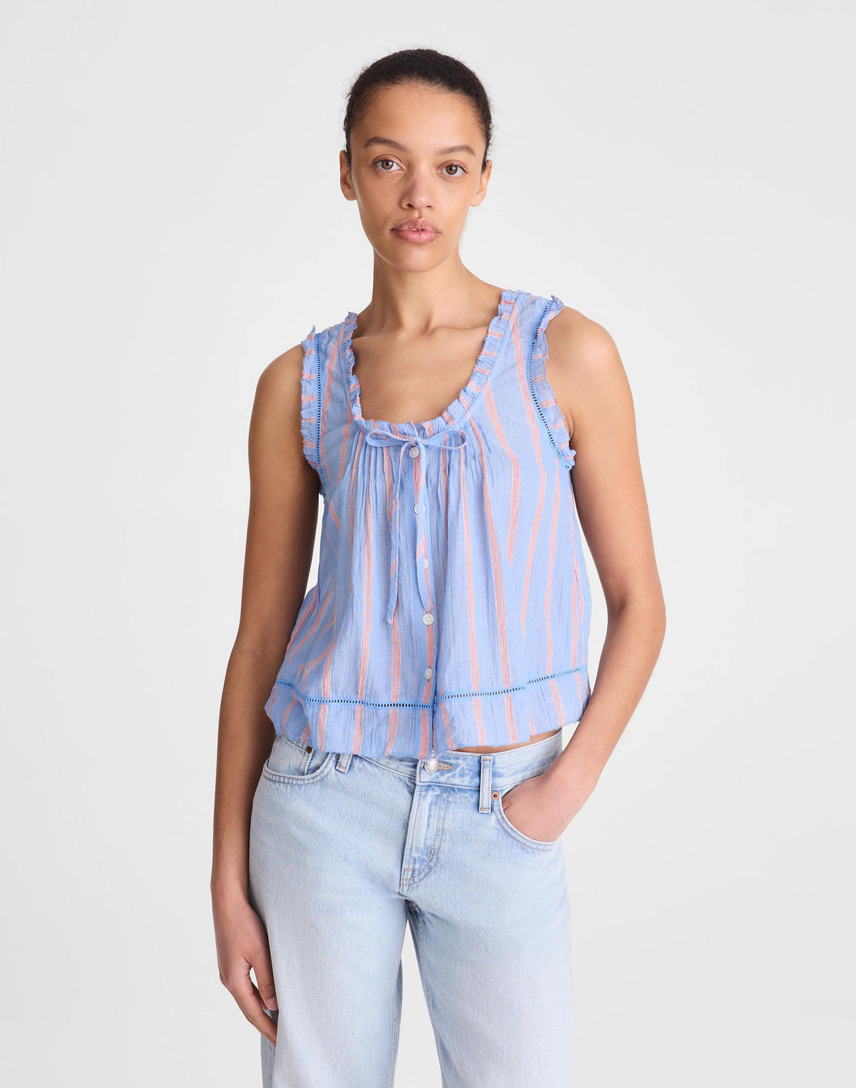 Madewell The Leah Top Calm Blue