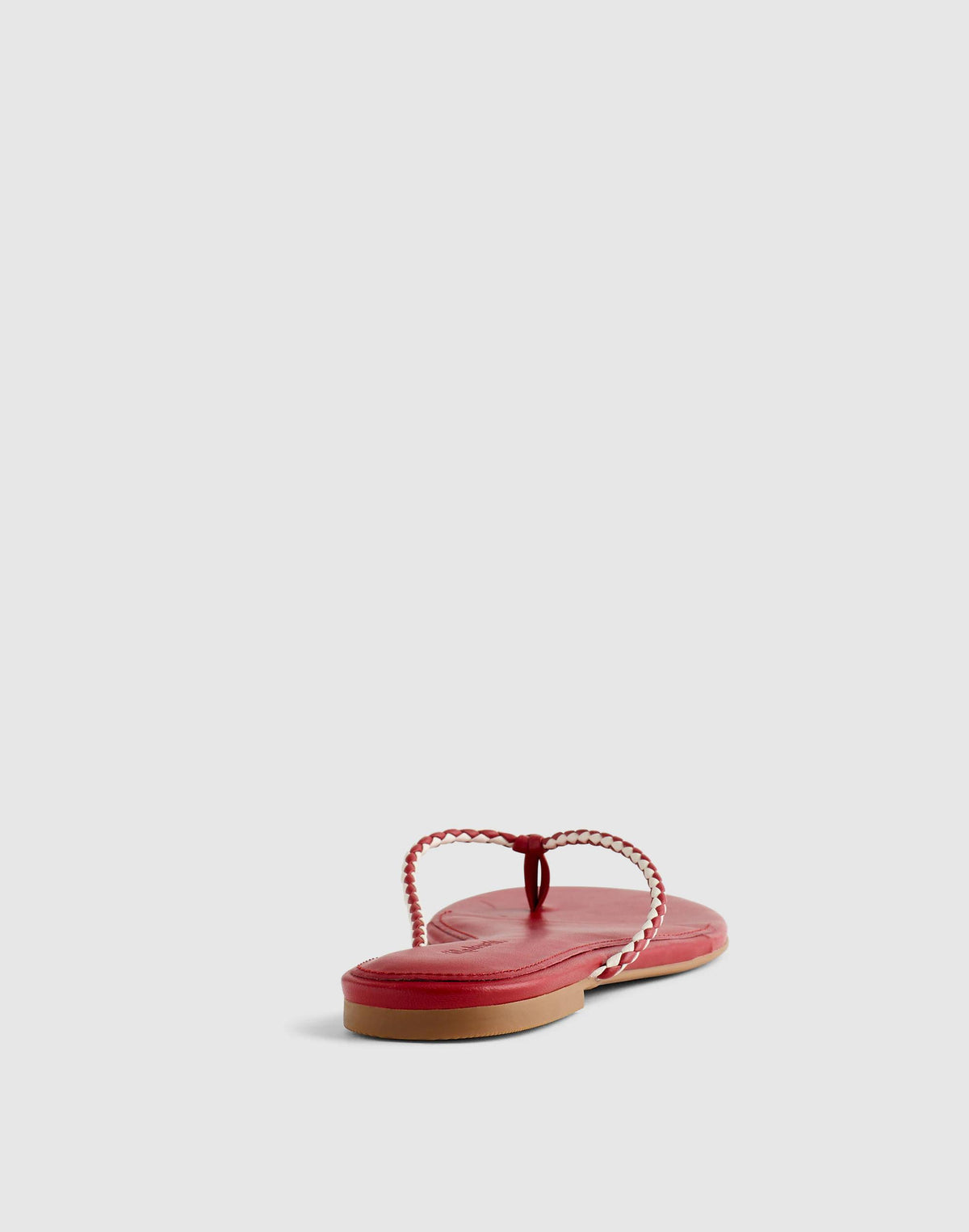 Madewell The Iggy Braided Thong Sandal Bright Ember Multi