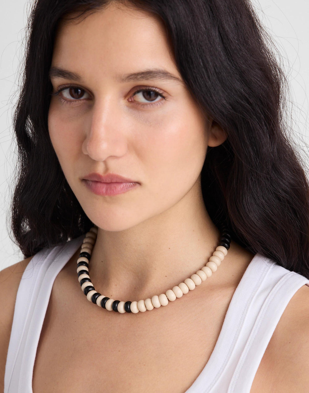 Madewell Semiprecious Coral Beaded Choker Necklace Antique Gold