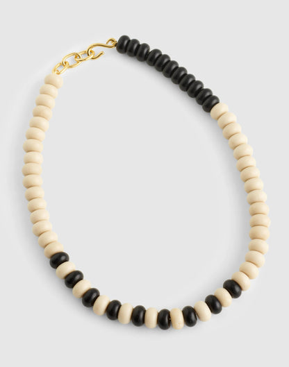 Madewell Semiprecious Coral Beaded Choker Necklace Antique Gold
