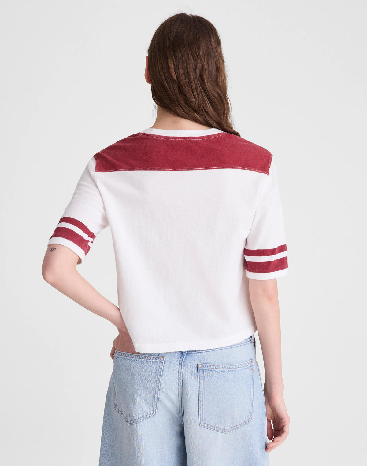 Madewell The Relaxed Varsity Tee in Vintage Jersey Varsity Red