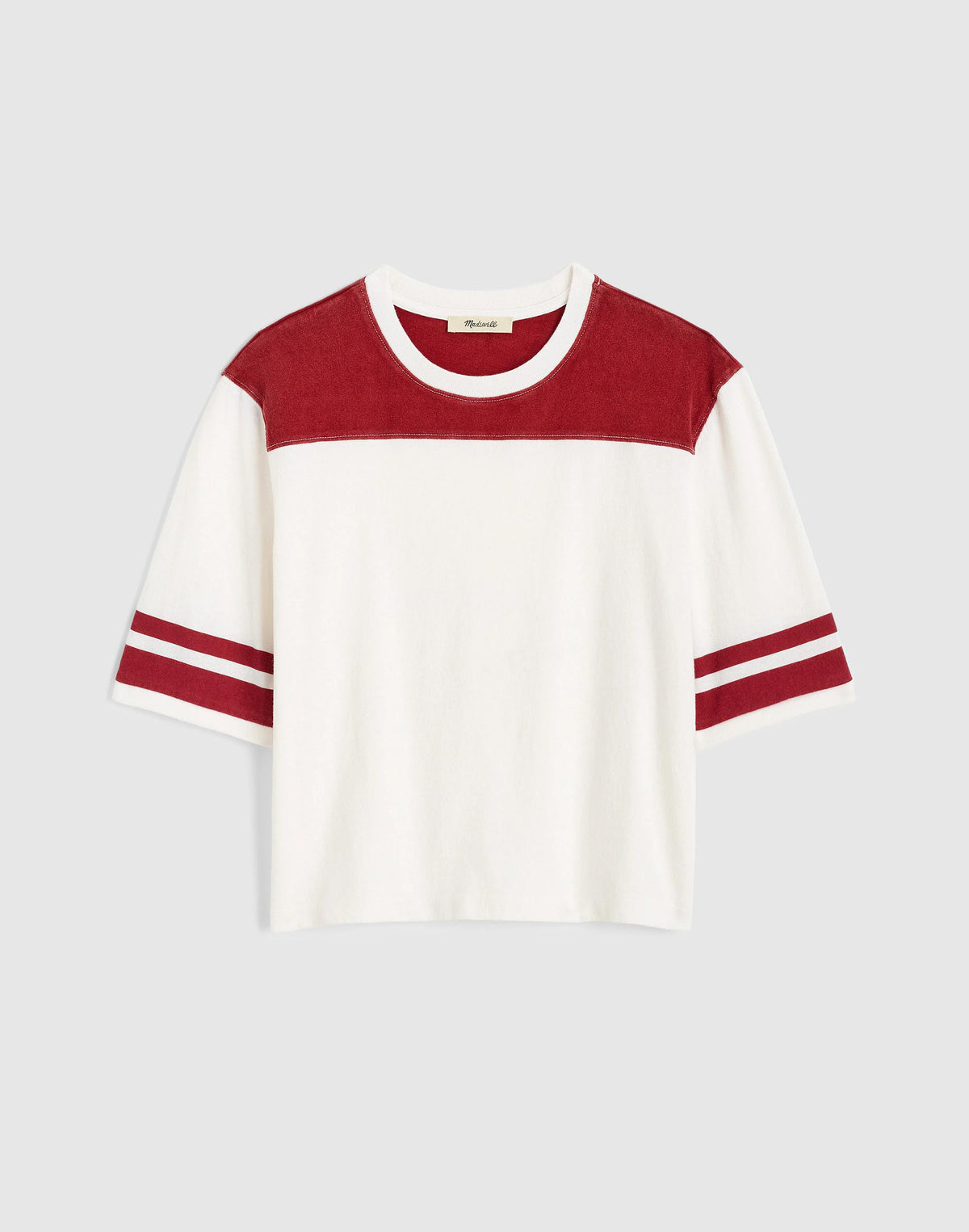 Madewell The Relaxed Varsity Tee in Vintage Jersey Varsity Red