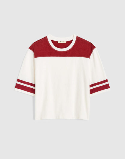 Madewell The Relaxed Varsity Tee in Vintage Jersey Varsity Red