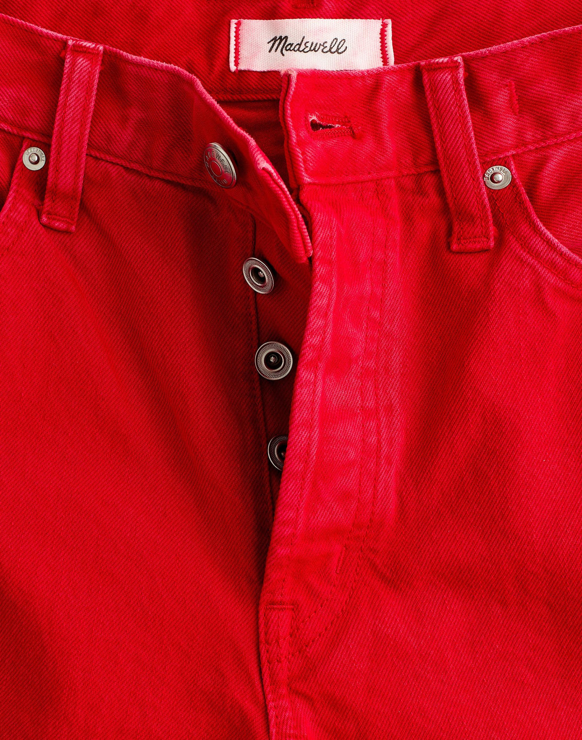 Madewell Low-Slung Baggy Crop Jean Varsity Red