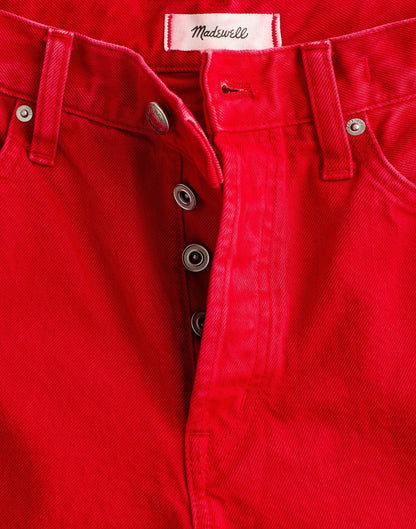 Madewell Low-Slung Baggy Crop Jean Varsity Red