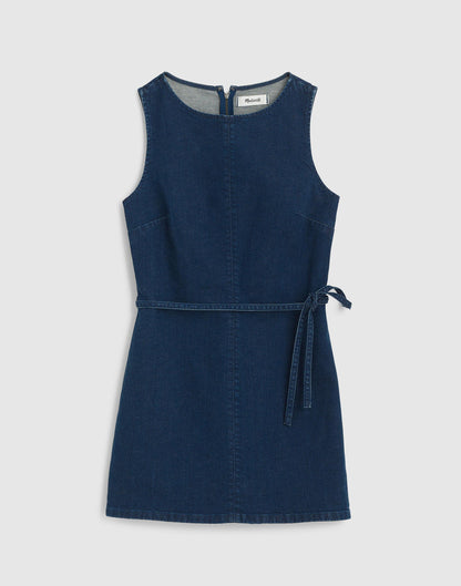 Madewell Denim Boatneck Skort Romper Nostalgic Blue