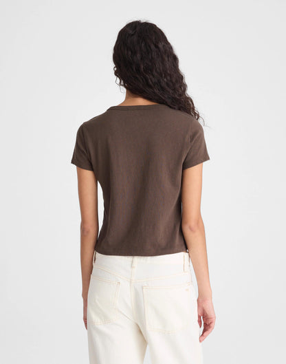 Madewell The Relaxed Baby Tee in Vintage Jersey Tropical Graphic Print