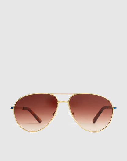 Madewell The Leni Aviator Sunglasses Dark Brown