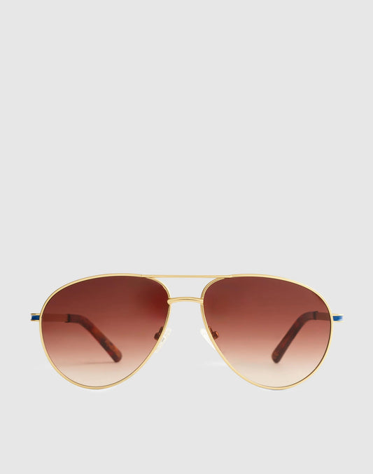 Madewell The Leni Aviator Sunglasses Dark Brown