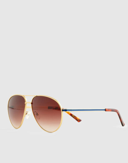 Madewell The Leni Aviator Sunglasses Dark Brown