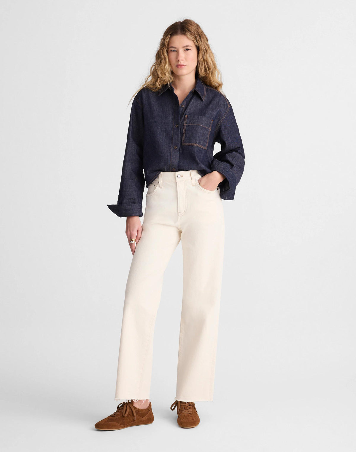 Madewell The Perfect Vintage Wide-Leg Crop Jean Vintage Canvas