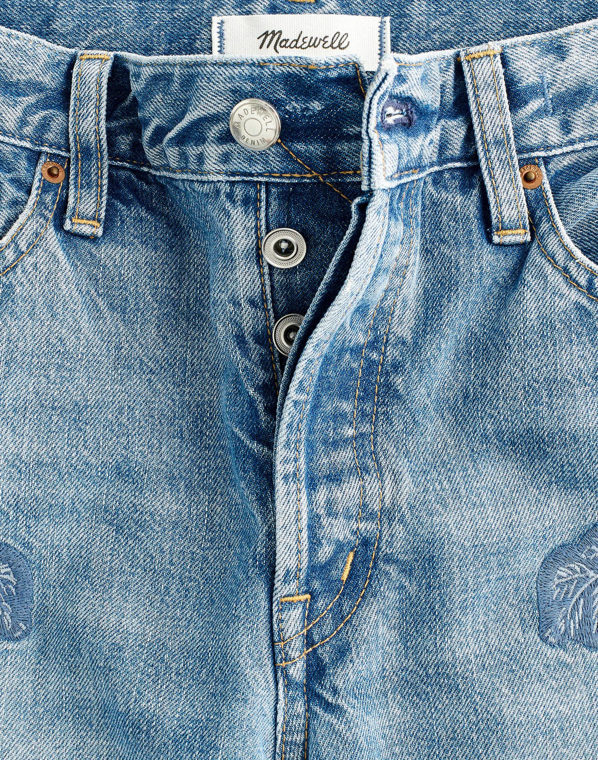 Madewell Low-Slung Baggy Crop Jean Worn Mid Indigo