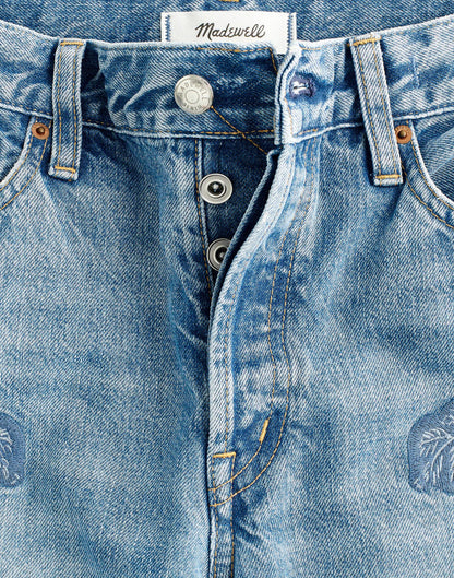 Madewell Low-Slung Baggy Crop Jean Worn Mid Indigo