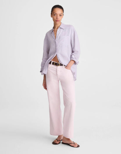 Madewell Low-Slung Baggy Crop Jean Marble Lilac