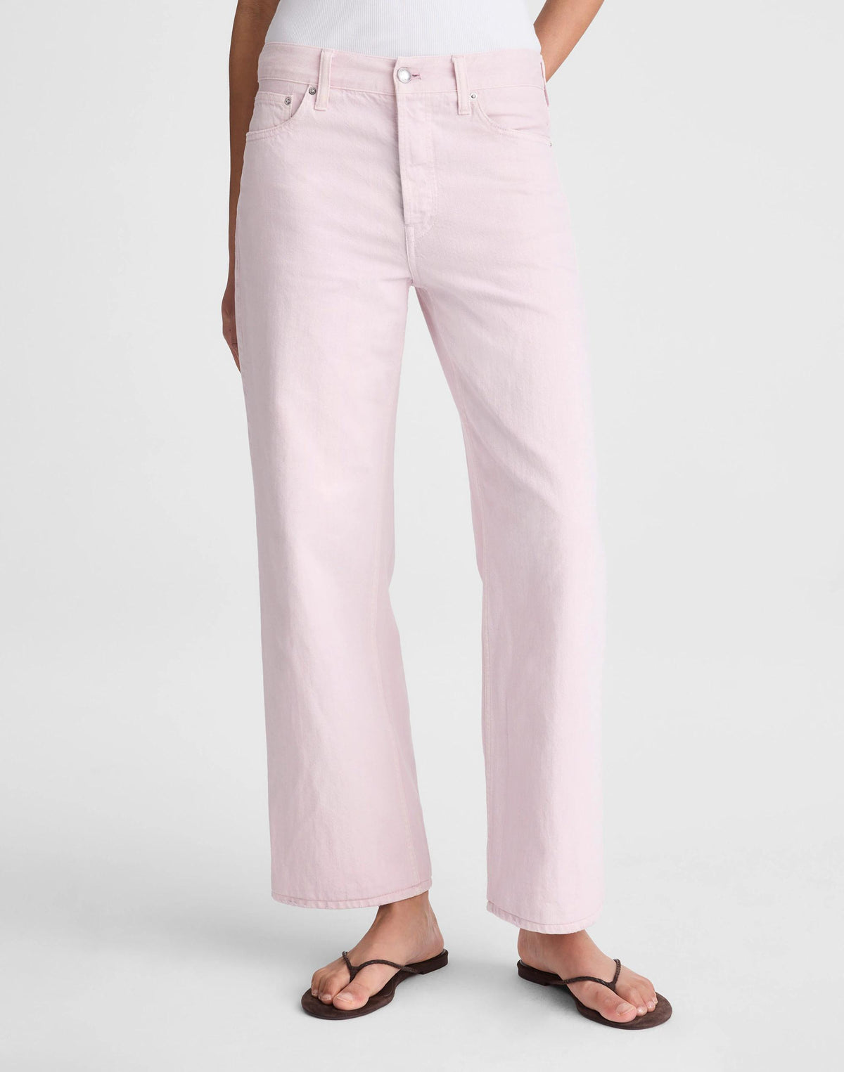 Madewell Low-Slung Baggy Crop Jean Marble Lilac