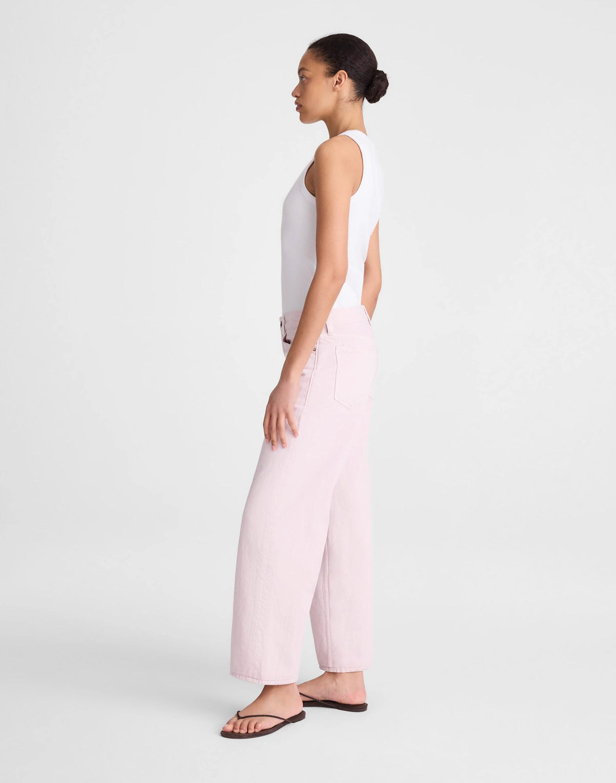 Madewell Low-Slung Baggy Crop Jean Marble Lilac