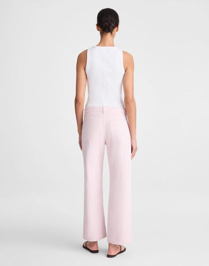 Madewell Low-Slung Baggy Crop Jean Marble Lilac