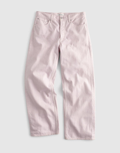 Madewell Low-Slung Baggy Crop Jean Marble Lilac